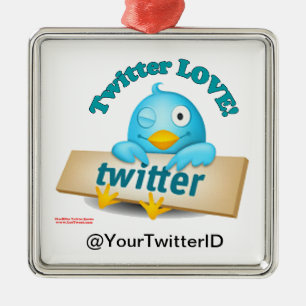 Customise Twitter ID LOVE Ornament