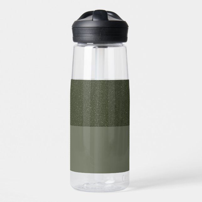 Customise Two-Tone Moss Green Water Bottle (Front)