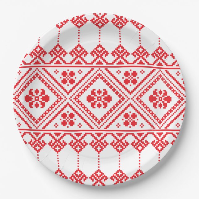 Customise Ukraine National Design Paper Plate (Front)