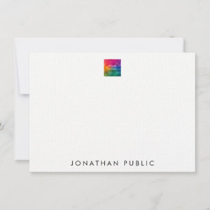 Customise Upload Your Own Logo Here Laid Paper Card