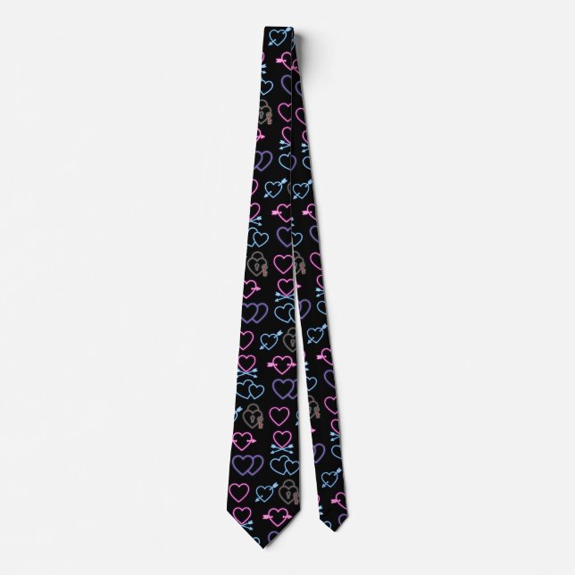 Customise Valentine's Hearts Party Tie (Front)