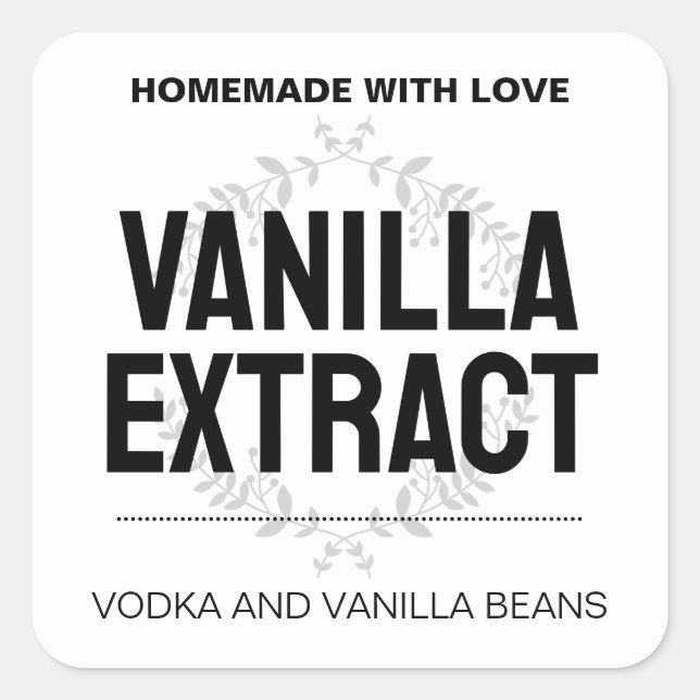 Customise Vanilla Extract label VE011_01sqv1 (Front)
