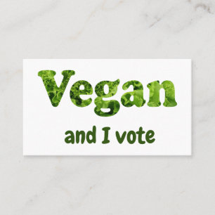 Customise Vegan Activist Voter Business Card
