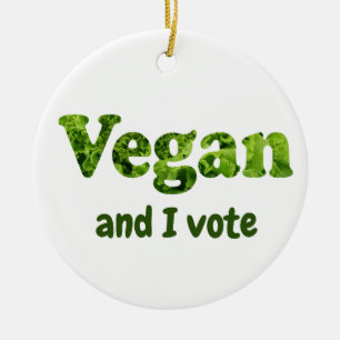 Customise Vegan Activist Voter Ceramic Tree Decoration