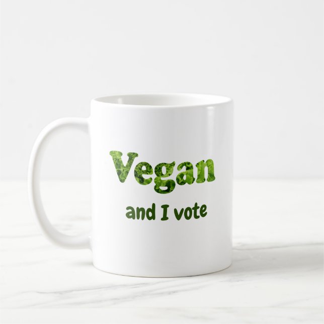 Customise Vegan Activist Voter Coffee Mug (Left)