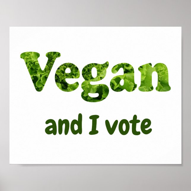 Customise Vegan Activist Voter Poster (Front)