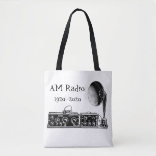 Customise Vintage AM Radio Receiver Tote Bag