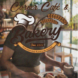 Customise Vintage Bakery Grains Banner Earth Tones Window Cling