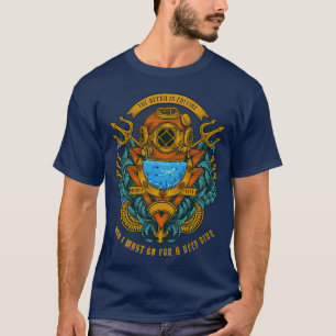 Customise Vintage Deep Sea Scuba Diver Poseidon T-Shirt