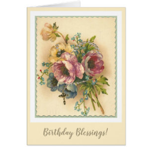 Customise Vintage Floral Rosary Birthday