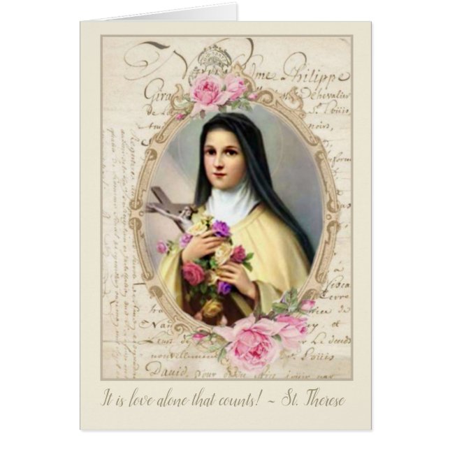 Customise Vintage St. Therese w/Roses (Front)