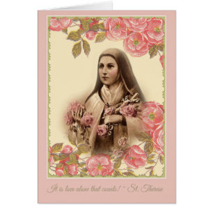 Customise Vintage St. Therese w/Roses
