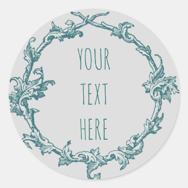 Customise Vintage Style Frame Sticker (Front)