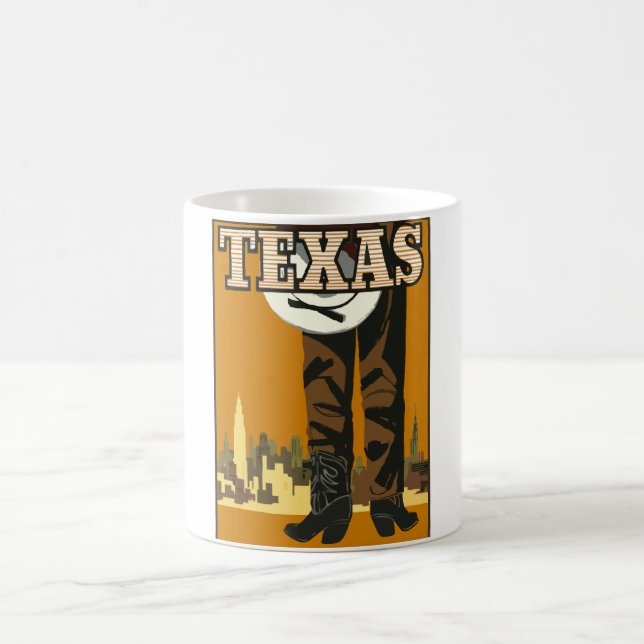 Customise Vintage Texas Poster Coffee Mug (Center)