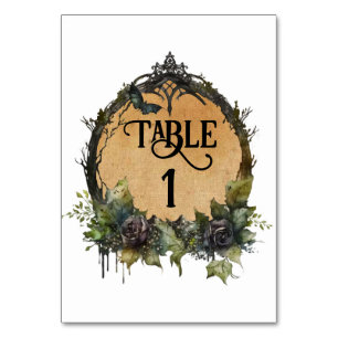 Customise Vintage watercolor   Table Number