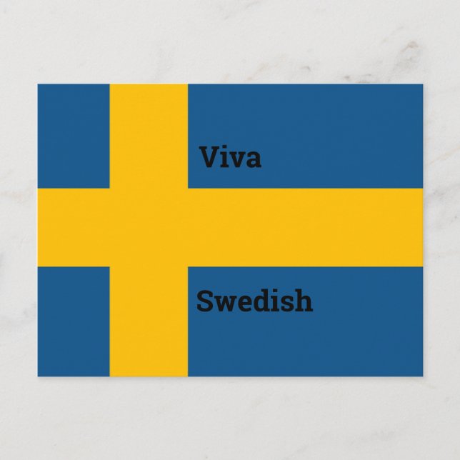 Customise Viva Swedish Flag Design Postcard (Front)