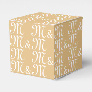 Customise w couple's Initials monogram camel gift Favour Box