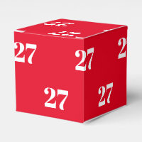 Customise w/Initial, White Letter Number red gift