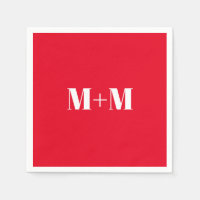 Customise w/Initial White Letter Number red paper