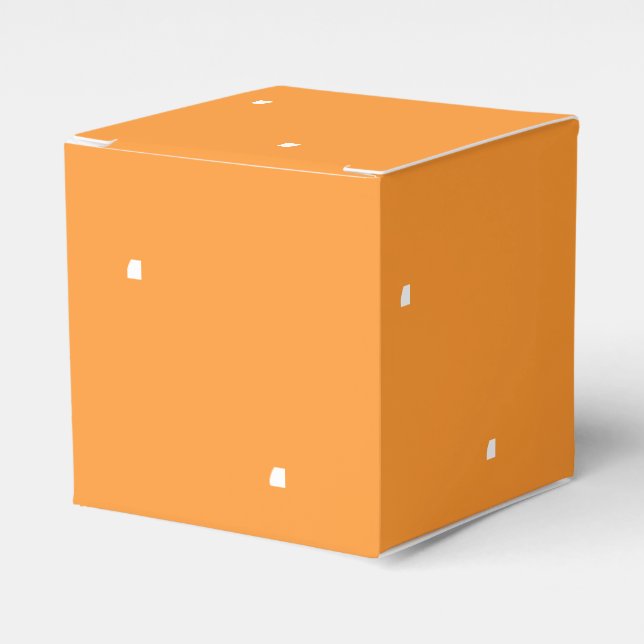 Customise w/Initial White Letter Number saffron Favour Box (Front Side)