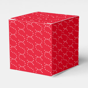 Customise w/Initial, White Letter, red gift Favour Box