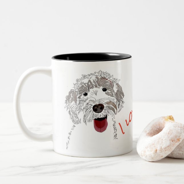 Customise w/ Your Photo Two-Tone Coffee Mug (With Donut)
