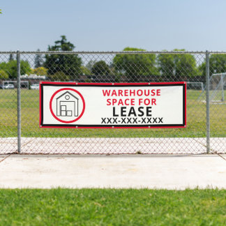 Customise Warehouse Space For Lease Fence Large Banner