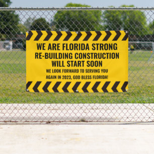 Customise We Are Florida Strong Construction  Banner