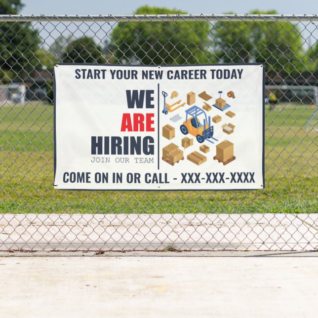 Customise We Are Hiring Warehouse Job Large Banner (Insitu)