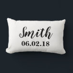 Customise Wedding Date Bedroom Pillow<br><div class="desc">Customise our pillow with your wedding date.  Great gift idea for newlyweds.</div>