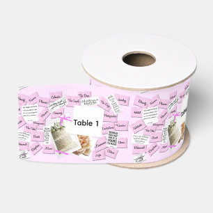 Customise Wedding Seating Ribbon Grosgrain Ribbon