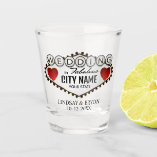 Customise Wedding - Vegas Style - Red Shot Glass