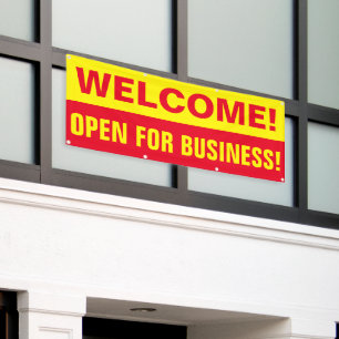 Customise Welcome Open For Business Banner