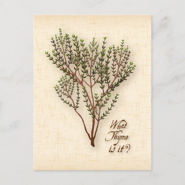 Customise What Thyme Is It? Postcard (Front)