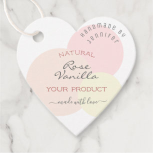 Customise Whole Text Pretty Pastel Colours on Whit Favour Tags