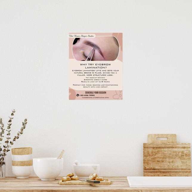 Customise Why Eyebrow Laminating Studio Service Poster (Kitchen)