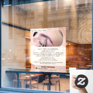 Customise Why Eyebrow Laminating Studio Service Window Cling