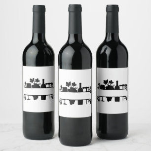 Customise Wine Split Frame Monogram Label