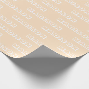 Customise with Name, Text, Birthday Gift bisque Wrapping Paper