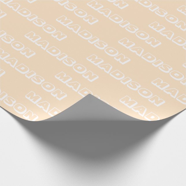 Customise with Name, Text, Birthday Gift bisque Wrapping Paper (Corner)