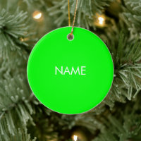 Customise with name, text minimalist neon green