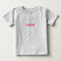 Customise with name, text minimalist red letters