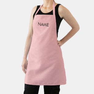 Customise with name, text minimalist rosy brown apron