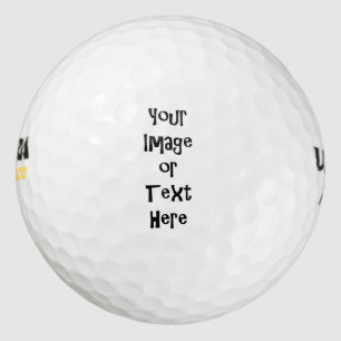 Customise with personalised pictures and text golf balls