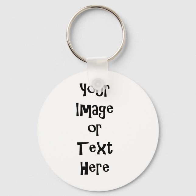Customise with personalised pictures and text key ring (Front)