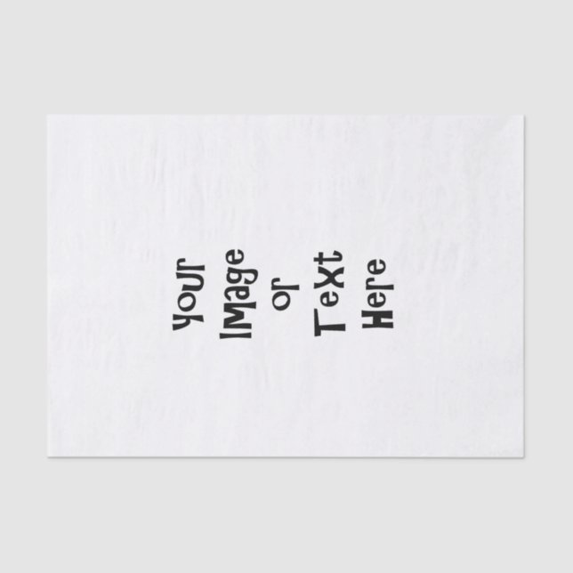 Customise with personalised pictures and text tissue paper (Front)