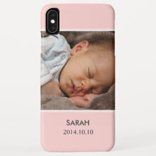 Customise with Your Girl Baby Photo - Pink Stylish iPhone XS Max Case