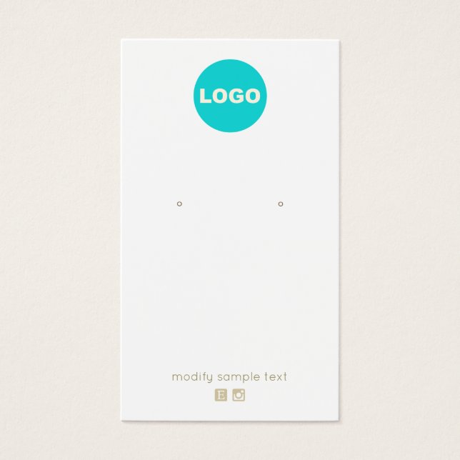 Customise With Your Logo Earring Display Card (Front)