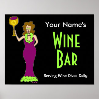 Customise with your name Wine Bar Poster