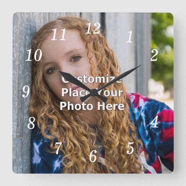 Customise With Your Photo Wall Clock (Front)